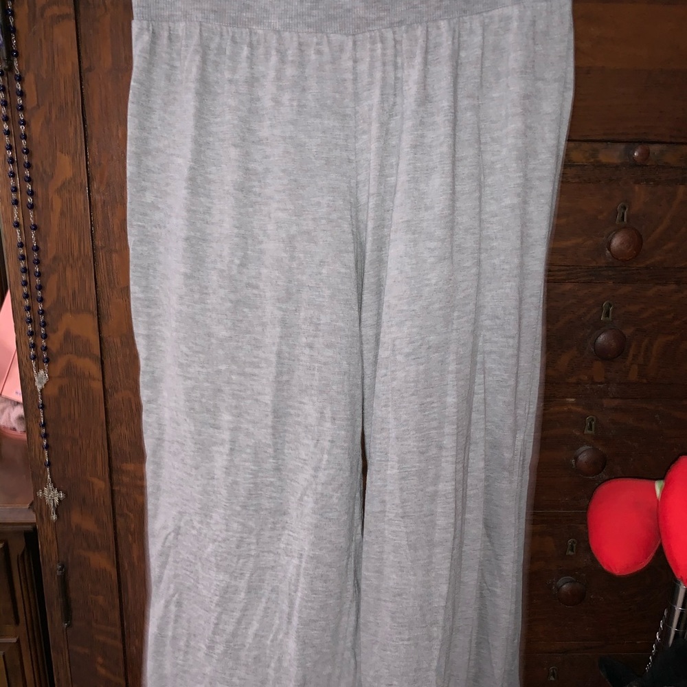 Grey Flowy Sweatpants